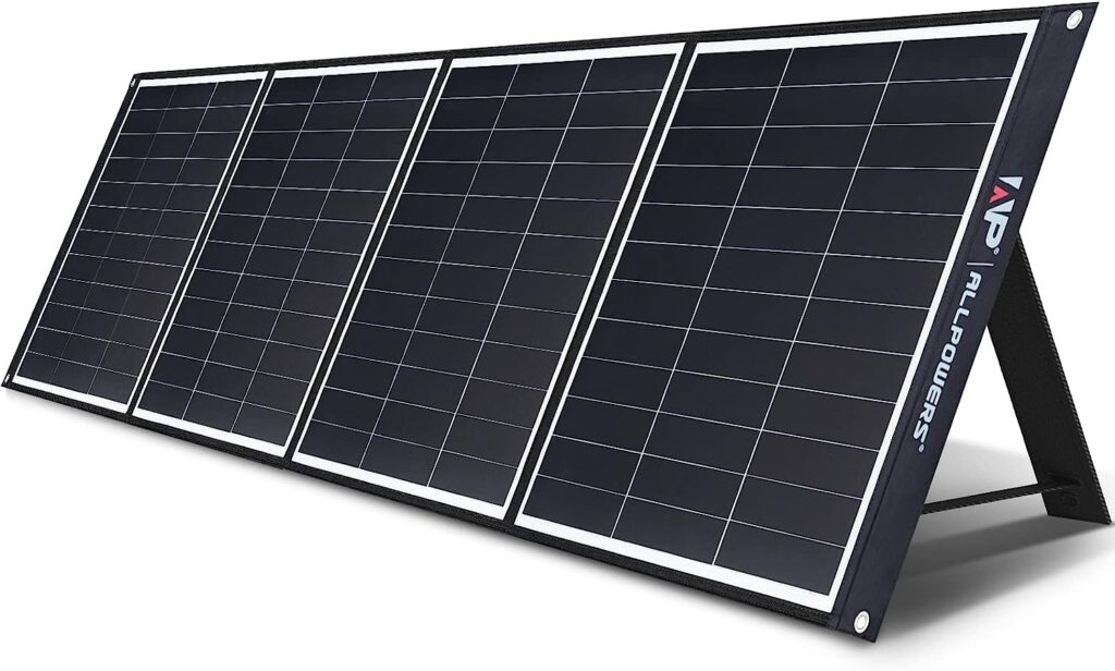 ALLPOWERS SP035 200W Portable Solar Panel Charger Monocrystalline Foldable Solar Panel Kit with MC-4 Output Solar Power Battery for RV Solar Generator Outdoor Camping Off Grid Van