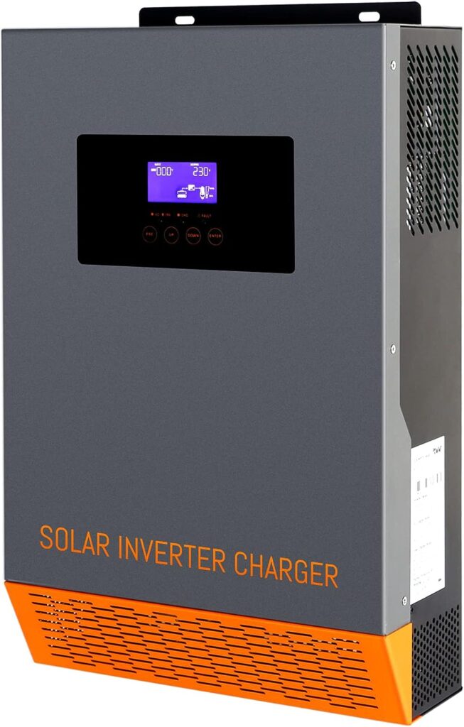 PowMr Solar Inverter 5500W 48V to 230Vac,Off-Grid Hybrid Power Inverter Built-in 110A MPPT Controller, Max.PV Input 6000W, 500V and fit for Lead-Acid, Lithium and no Battery