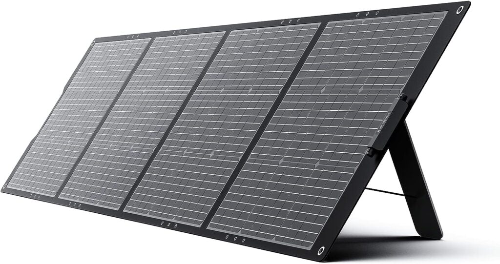 GROWATT 200W Portable Solar Panel for Power Station, 24V Foldable Solar Charger with Adjustable Kickstands, MC4 Connector, Water  Dustproof for Outdoor Camping RV Off Grid System